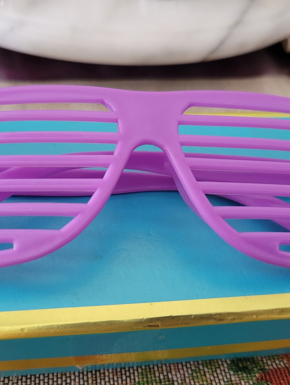 Purple Slotted Party Sunglasses